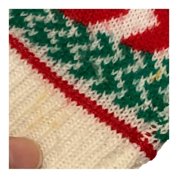 No Boundaries White Sequined Reindeer Christmas Graphic Sweater XXL SALE - Picture 11 of 13